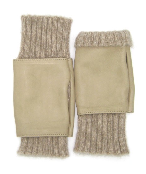 Sermoneta Gloves Guanto Manicotto in Nappa 2bt fodera cashmere Toupe Vendita Economica