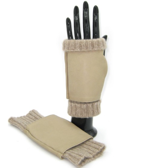 Sermoneta Gloves Guanto Manicotto in Nappa 2bt fodera cashmere Toupe Vendita Economica