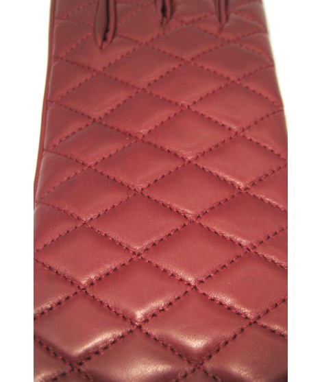 Sermoneta Gloves Guanto trapuntato 2bt fodera cashmere Rosso scuro 2025