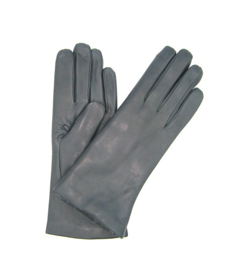Sermoneta Gloves Guanto Nappa foderato Lapin Grigio scuro