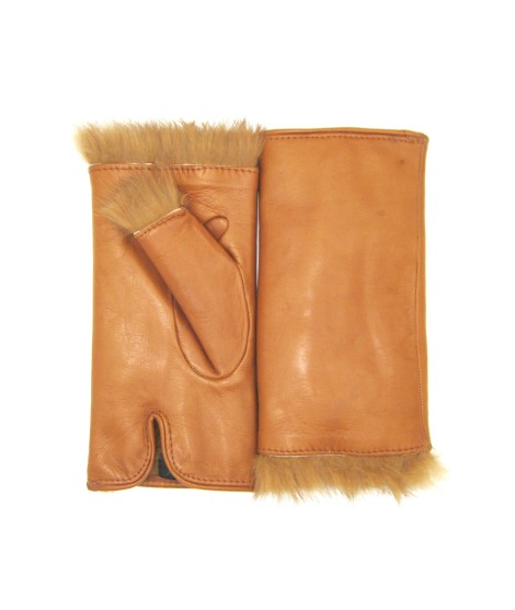 Sermoneta Gloves Manicotto in Nappa 2bt foderato in Lapin Tan Promozione Limitata
