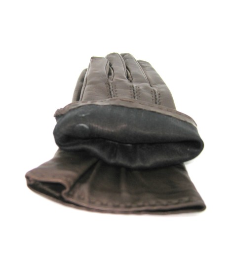 Sermoneta Gloves Guanto Nappa 4bt con bottoncini fod.seta T.Moro Novità