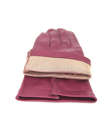 Sermoneta Gloves Guanto Nappa fodera seta Magenta Presa