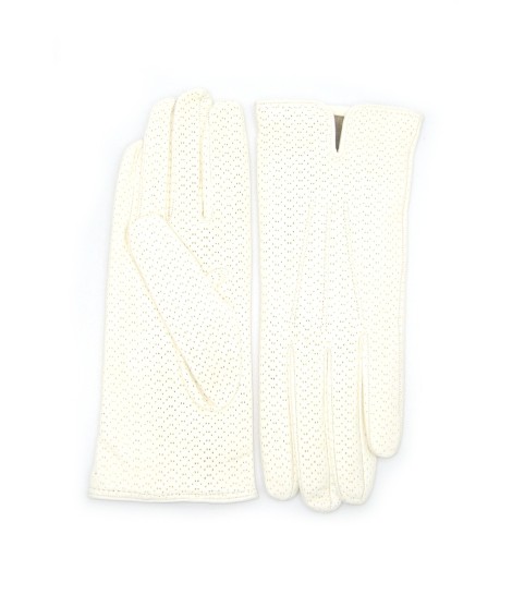 Sermoneta Gloves Guanti Nappa foderato cashmere Bianco Sconto