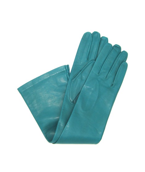 Sermoneta Gloves Guanto in Nappa 10bt foderato seta Petrolio