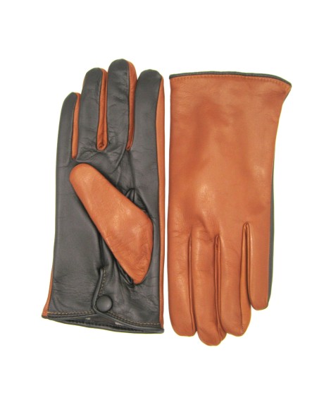 Sermoneta Gloves Guanto in Nappa fodera cashmere Touch screen Tan/Moro Solo un giorno rimasto