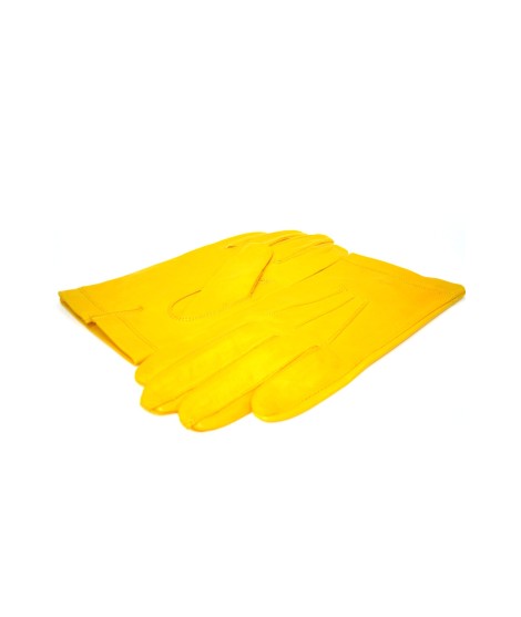 Sermoneta Gloves Guanto in Nappa foderato seta Giallo ocra Trasporto libero internazionale