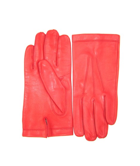 Sermoneta Gloves Guanto in Nappa foderato seta Rosso Italy