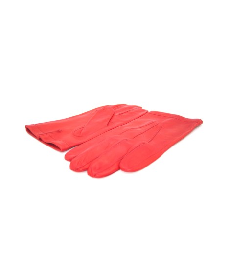 Sermoneta Gloves Guanto in Nappa foderato seta Rosso Italy