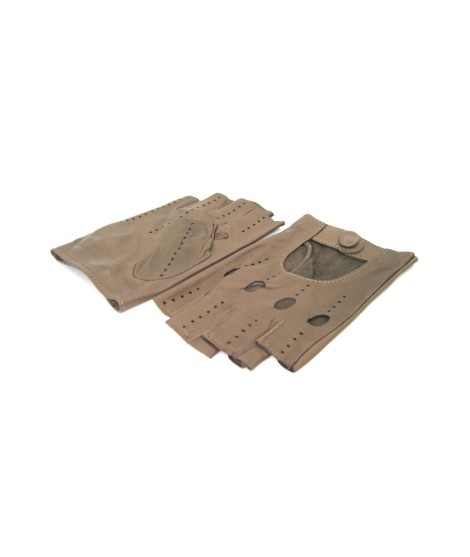 Sermoneta Gloves Guanto in Nappa da guida mezze dita Fango Negozi Online