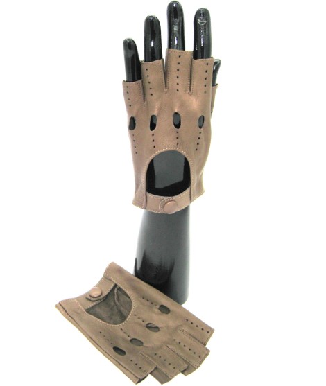 Sermoneta Gloves Guanto in Nappa da guida mezze dita Fango Negozi Online