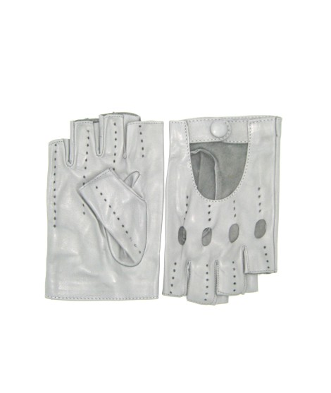Sermoneta Gloves Guanto in Nappa da Guida mezze dita Grigio Perla Offerta