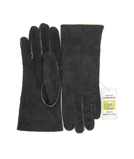 Sermoneta Gloves Guanto Montone cucito a mano Nero Vendita