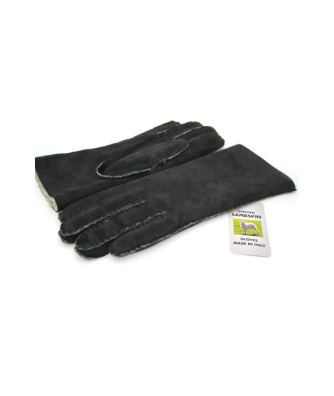 Sermoneta Gloves Guanto Montone cucito a mano Nero Vendita