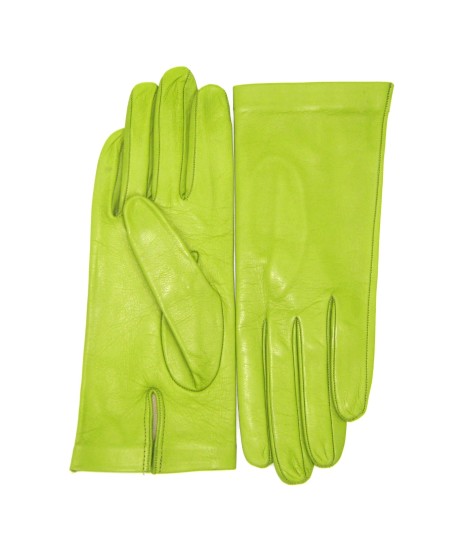 Sermoneta Gloves Guanto Nappa fodera seta Pistacchio Consegna Veloce