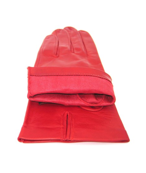 Sermoneta Gloves Guanto Nappa fodera seta Rosso Fino Al -60%