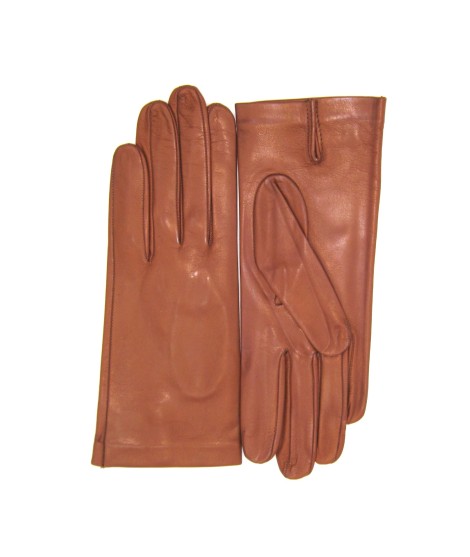 Sermoneta Gloves Guanto Nappa fodera seta Cognac Shopping Online