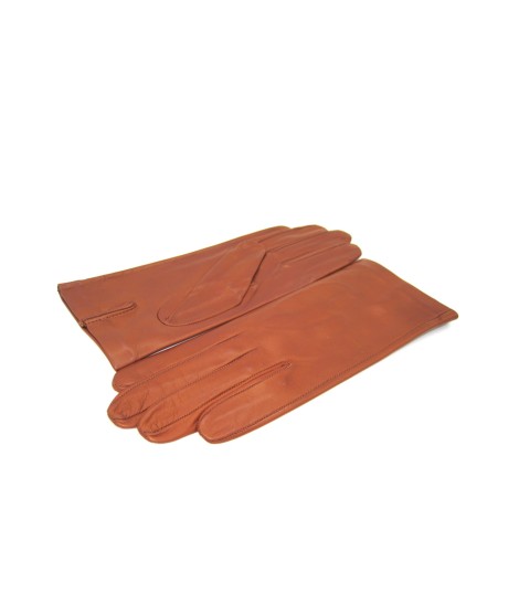 Sermoneta Gloves Guanto Nappa fodera seta Cognac Shopping Online