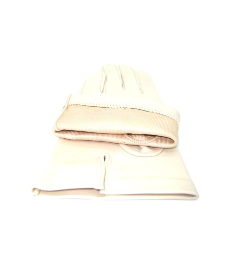 Sermoneta Gloves Guanto Nappa fodera seta Panna Affare Del Giorno