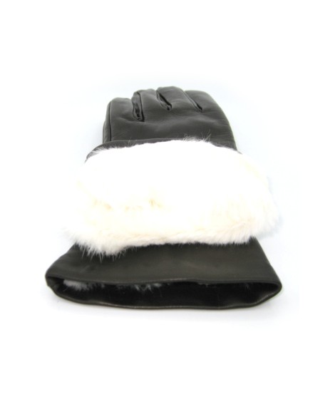 Sermoneta Gloves Guanto Nappa foderato Lapin T.Moro Novità
