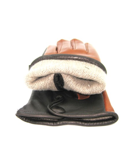 Sermoneta Gloves Guanto Nappa fodera cashmere Touch Screen Tan/Moro Offerta