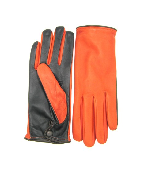 Sermoneta Gloves Guanto Nappa fodera cashmere Touch Screen Arancio/Moro Online