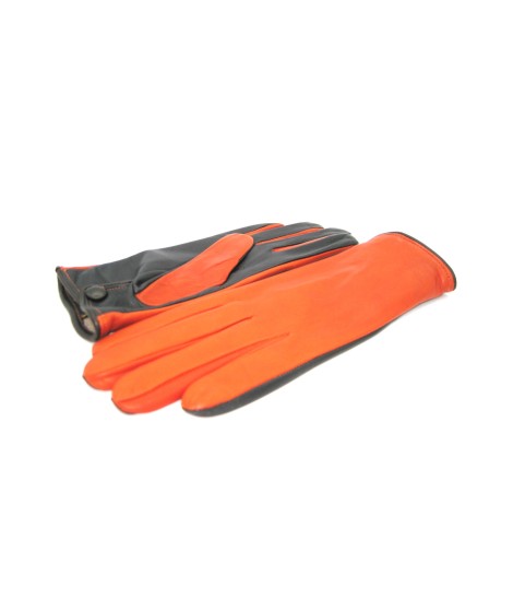 Sermoneta Gloves Guanto Nappa fodera cashmere Touch Screen Arancio/Moro Online
