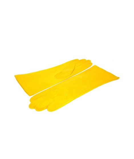 Sermoneta Gloves Guanto Nappa 4BT foderato seta Giallo Ocra Promozione Limitata