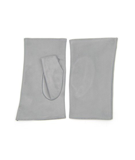 Sermoneta Gloves Manicotto in Nappa 2bt foderato seta Grigio Perla Prezzo Ridotto