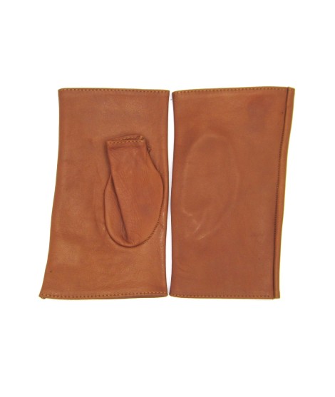 Sermoneta Gloves Manicotto in Nappa 2bt foderato seta Tan Sottocosto