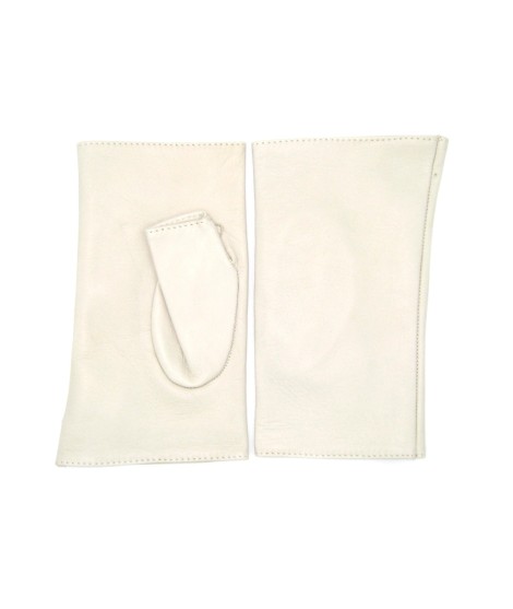 Sermoneta Gloves Manicotto in Nappa 2bt foderato seta Panna Convenienza