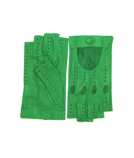 Sermoneta Gloves Guanto Guida in Nappa sfoderato 1/2 dita Verde Smeraldo Presa