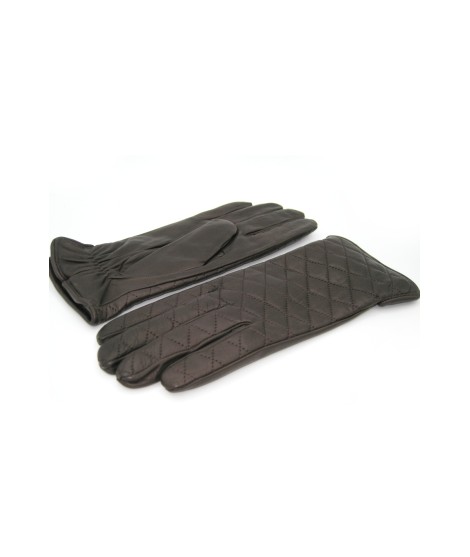 Sermoneta Gloves Guanto trapuntato 2bt fodera cashmere T.Moro Outlet
