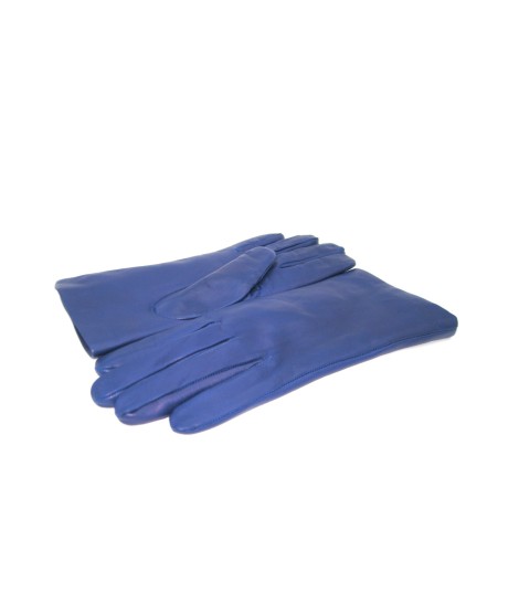 Sermoneta Gloves Guanto Nappa foderato Lapin Blu/Royal Italy
