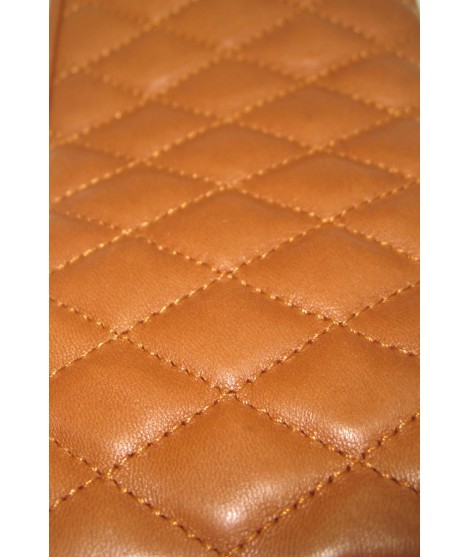Sermoneta Gloves Guanto in Nappa trapuntato 2bt fodera cashmere Tan In Linea