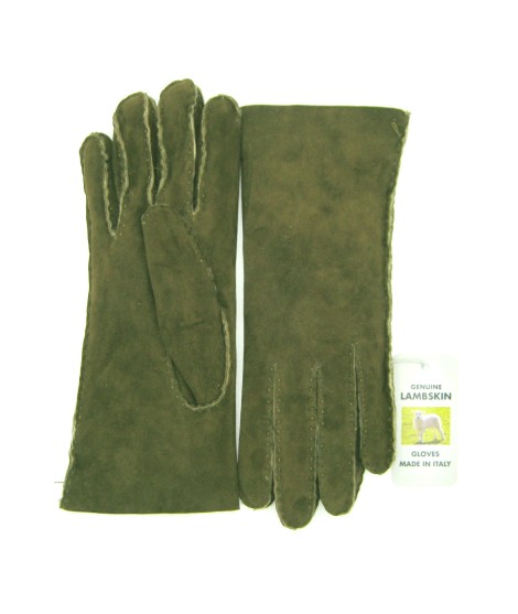 Sermoneta Gloves Guanto Montone cucito a mano Loden Saldi Di Fabbrica