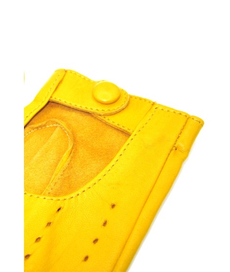 Sermoneta Gloves Guanto Guida in Nappa sfoderato dita intere Giallo ocra 2025