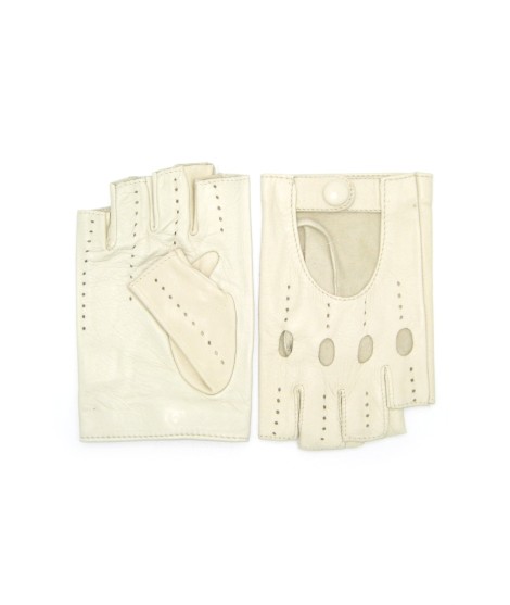 Sermoneta Gloves Guanto Nappa da guida mezze dita Panna Online