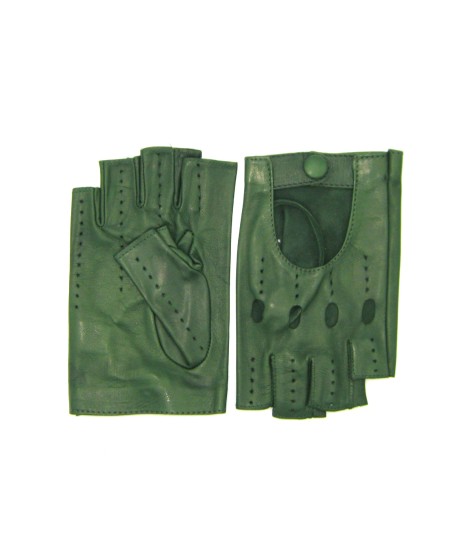 Sermoneta Gloves Guanto Guida in Nappa mezze dita Verde Oliva Qualità Garantita
