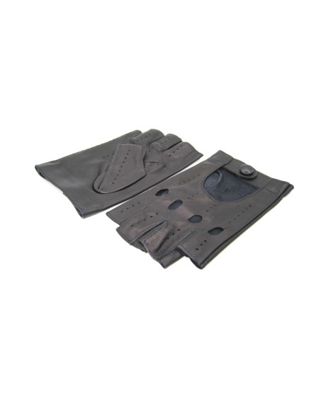 Sermoneta Gloves Guanto Guida in Nappa mezze dita Navy Consegna Veloce