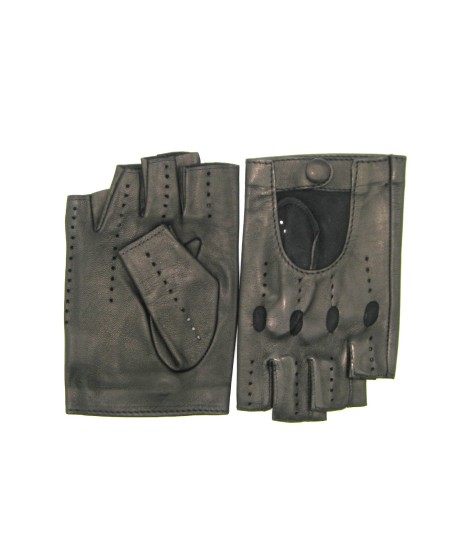 Sermoneta Gloves Guanto Guida in Nappa mezze dita Nero Promozione Limitata