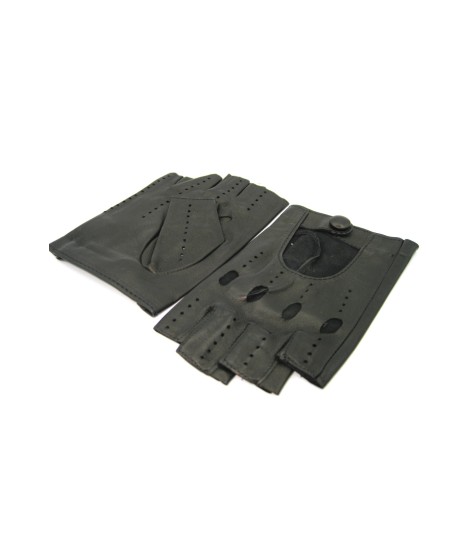 Sermoneta Gloves Guanto Guida in Nappa mezze dita Nero Promozione Limitata