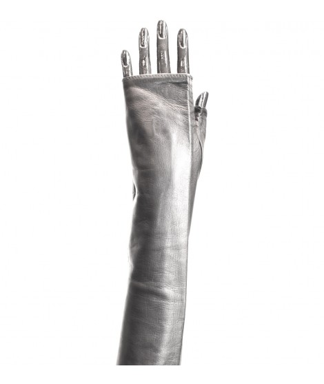 Sermoneta Gloves Guanto Manicotto in Nappa 10bt foderato seta T.Moro In Linea