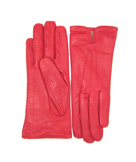 Sermoneta Gloves Guanti in Nappa foderato cashmere Rosso Promozione Limitata