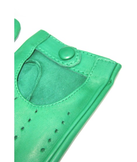 Sermoneta Gloves Guanto Guida sfoderato dita intere Verde smeraldo Sconto