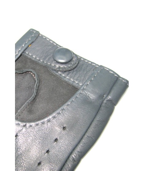 Sermoneta Gloves Guanto Guida in Nappa sfoderato dita intere Grigio scuro Offerta