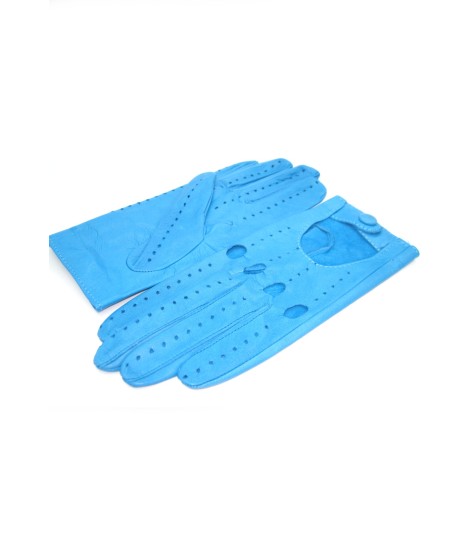 Sermoneta Gloves Guanto Guida in Nappa sfoderato dita intere Turchese Economico