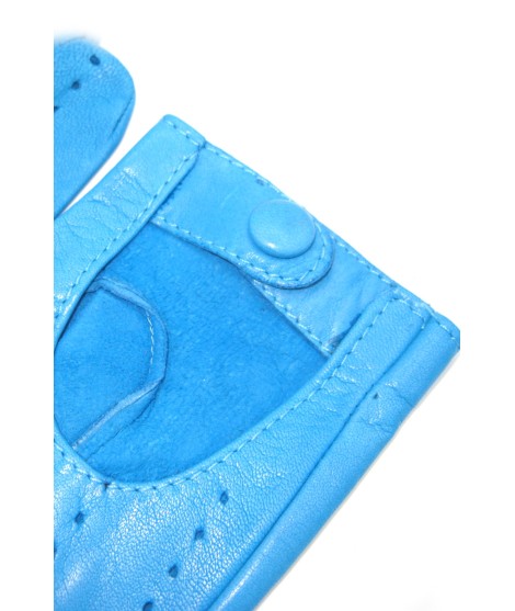Sermoneta Gloves Guanto Guida in Nappa sfoderato dita intere Turchese Economico