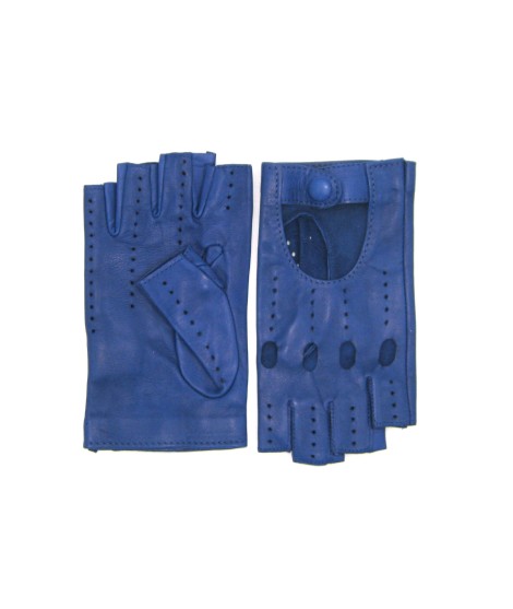 Sermoneta Gloves Guanto Guida in Nappa sfoderato 1/2 dita Blu/Royal Offerte