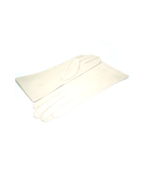 Sermoneta Gloves Guanto Nappa 4bt foderato seta Panna Vendita Economica